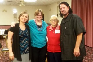 From left to right, Ms. Anda Jines LCPC, Ms. Mary Malley, Mrs. Lois Guilfoyle, and Rev. David E. Bates